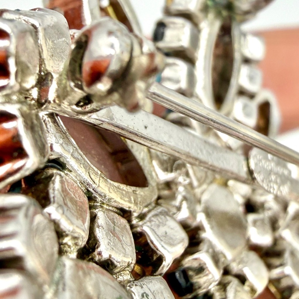 Vtg 1965 Christian Dior Gropoix Glass Brooch Pendant  Grosse Germany - Picture 9 of 16